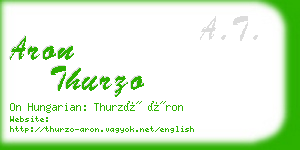 aron thurzo business card